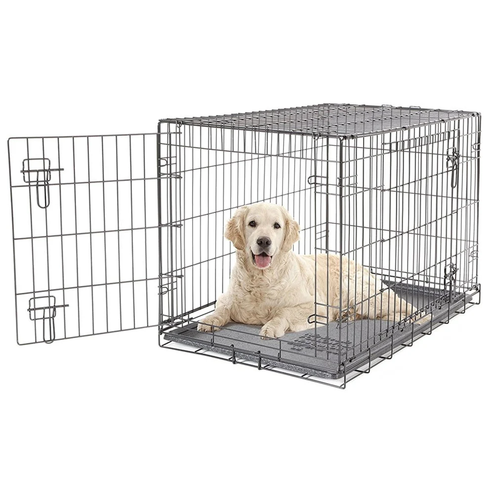 2 Door Black Wire Home Dog Crate - Image 4