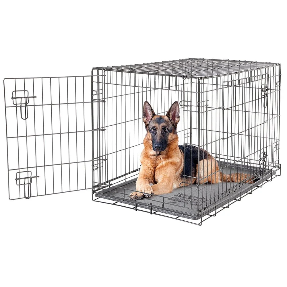 2 Door Black Wire Home Dog Crate - Image 5